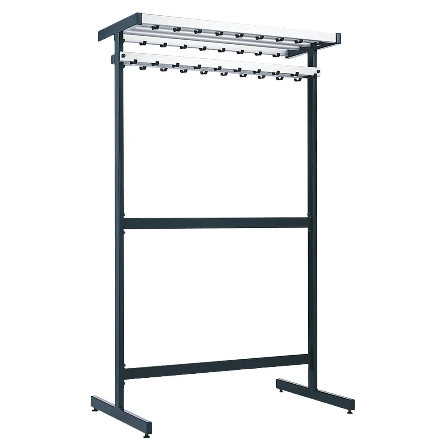 Fritstående garderobestativ med knager - Dobbelt-sidet med 2 x 19 knager Fritstående garderobestativ med knager - Dobbelt-sidet med 2 x 19 knager