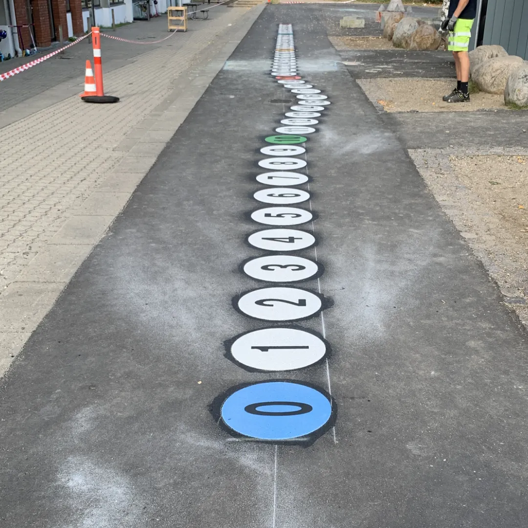 Stor talbane med cirkler