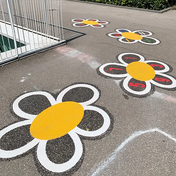 4 stk. Marguerit blomster