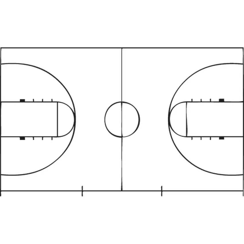 Opstregning med termoplast - Basketballbane Opstregning med termoplast - Basketballbane