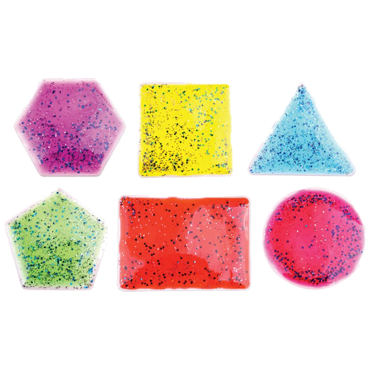 Sensoriske geometri gelposer 6 stk.