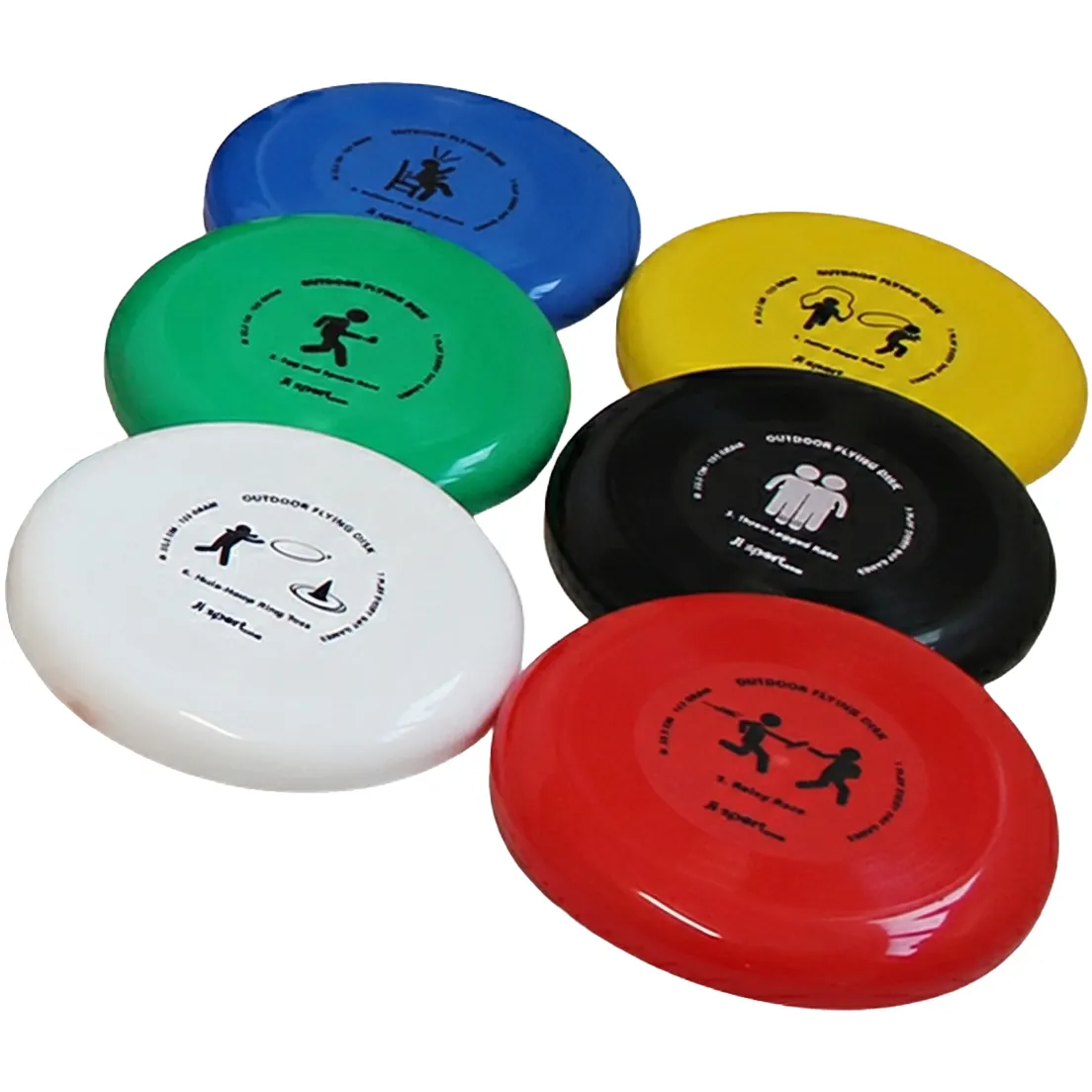 Seven Play frisbees