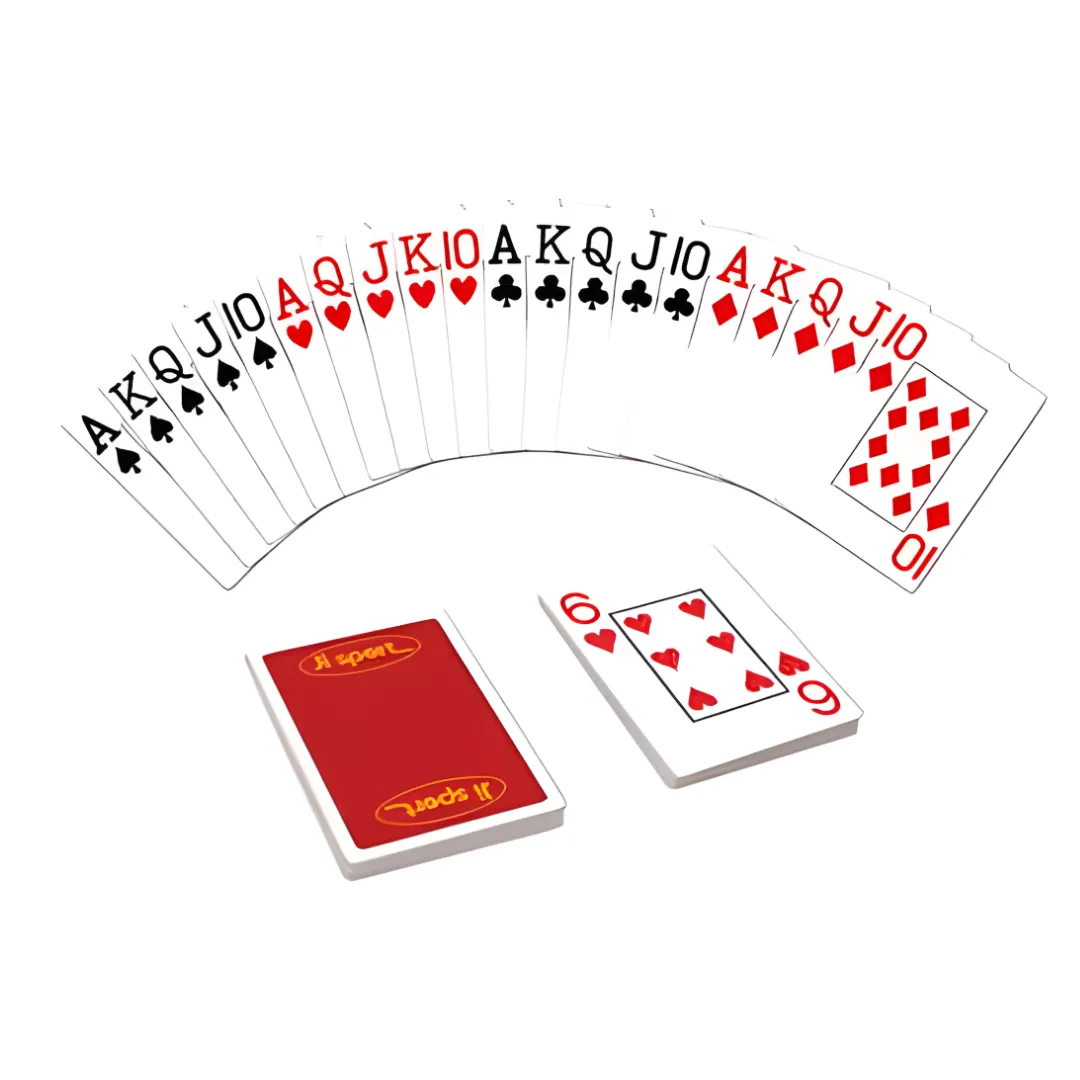 Sammenklappeligt skakspil og spillekort 