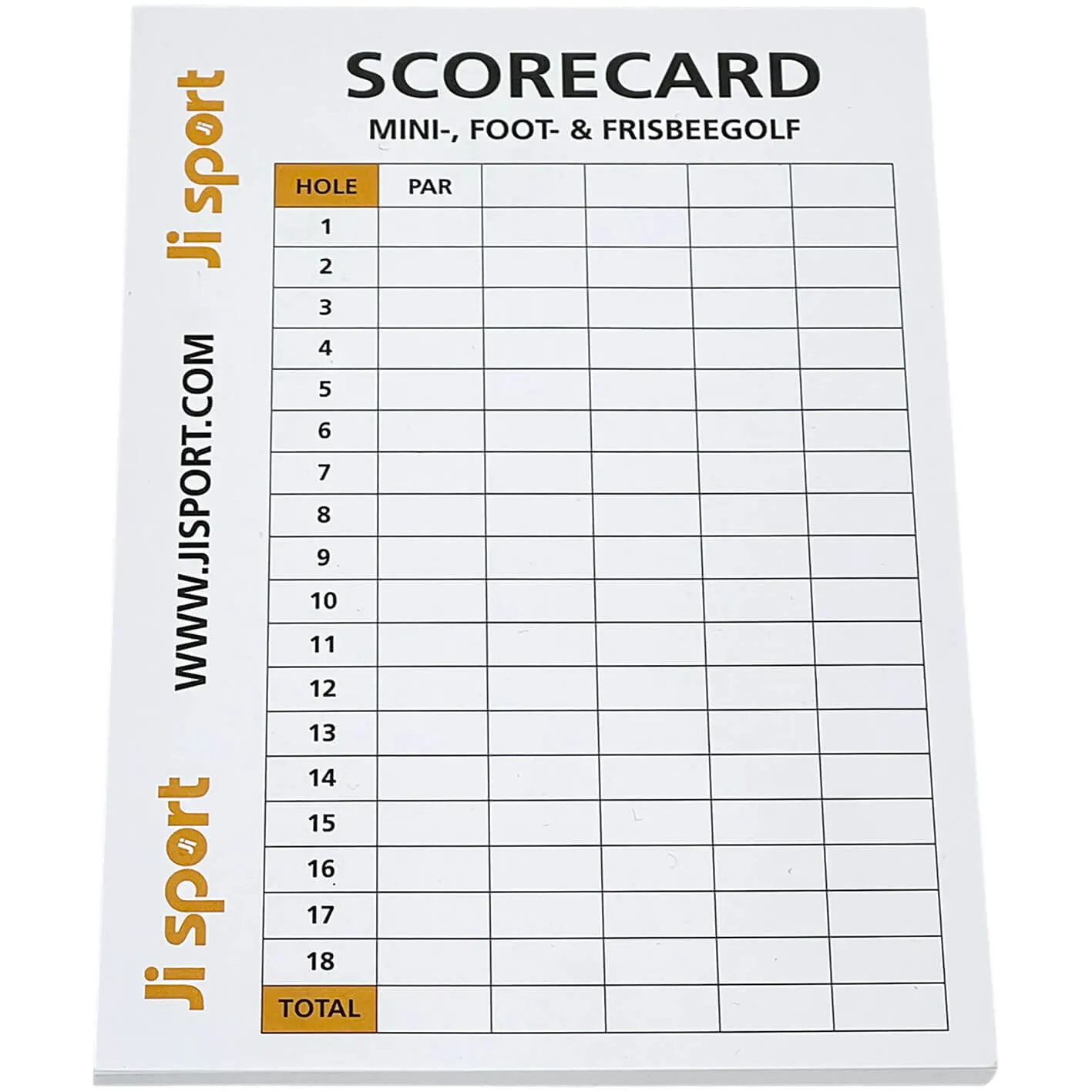 Scorekort til 9 baner