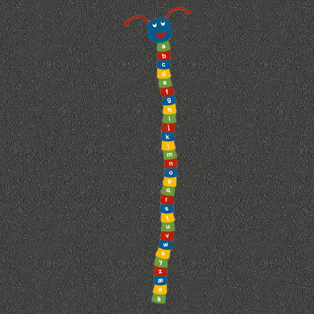 Termoplast Kålorm med alfabetet