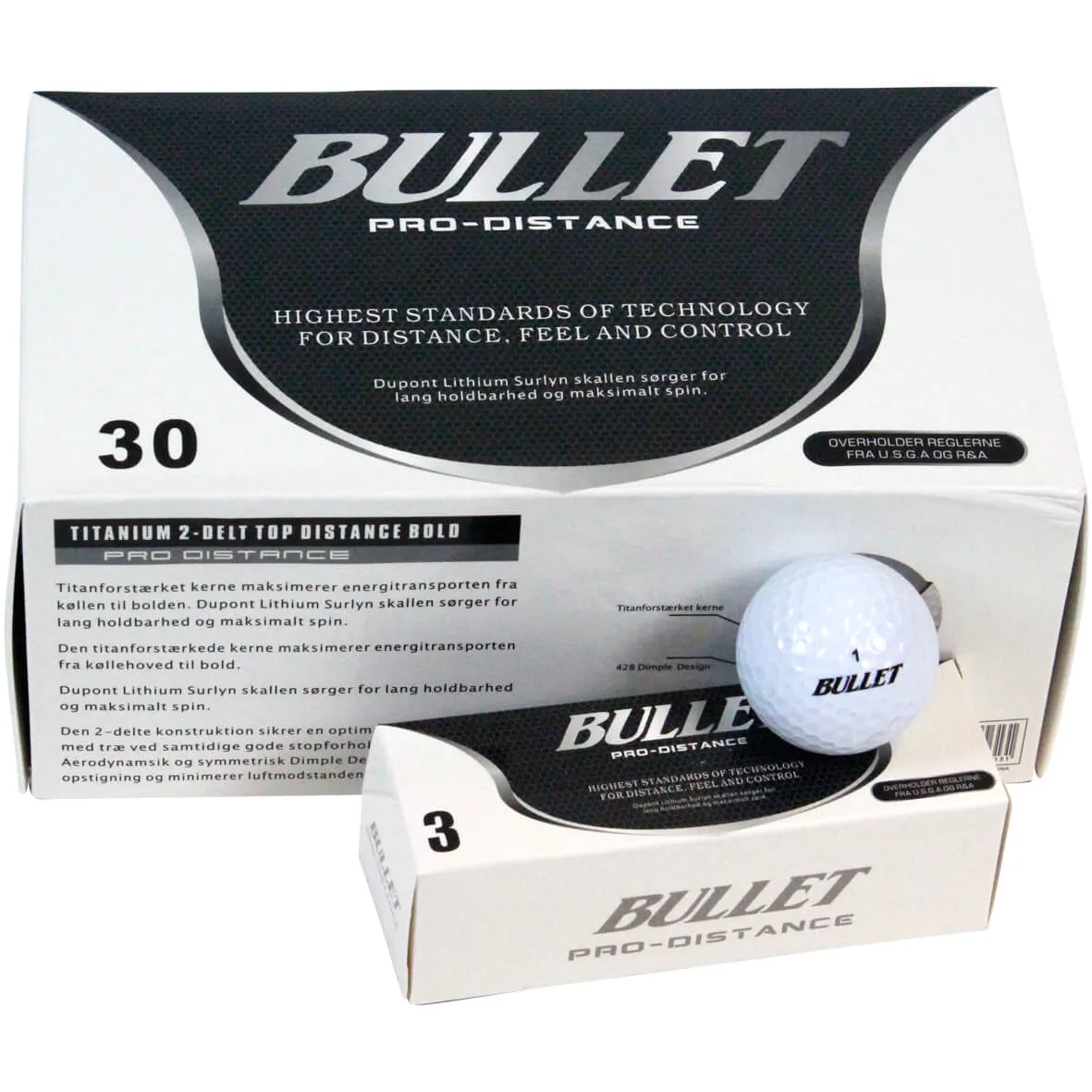 Bullet Golfbold pakke - 30 stk.