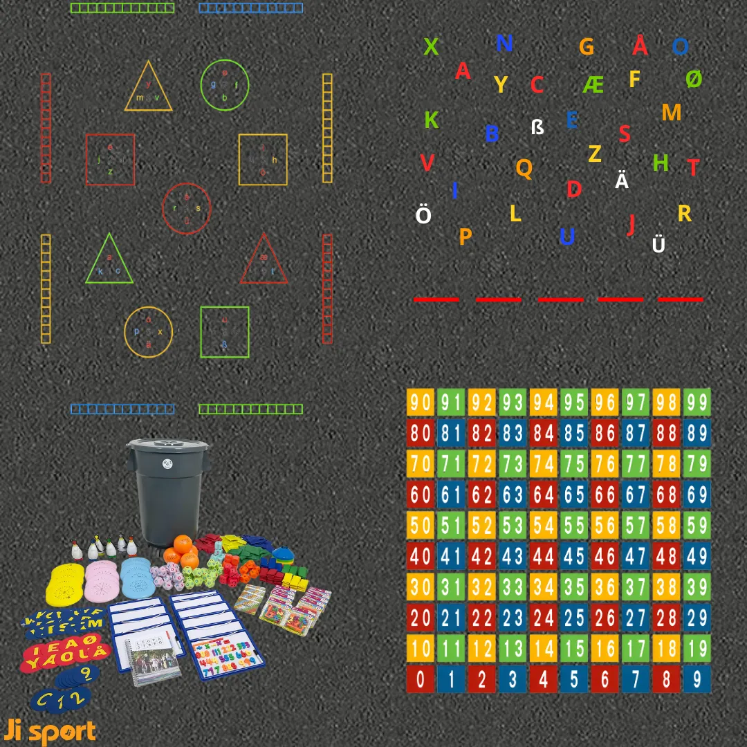 Termoplast Leg På Streg pakke med opbevaringsvogn