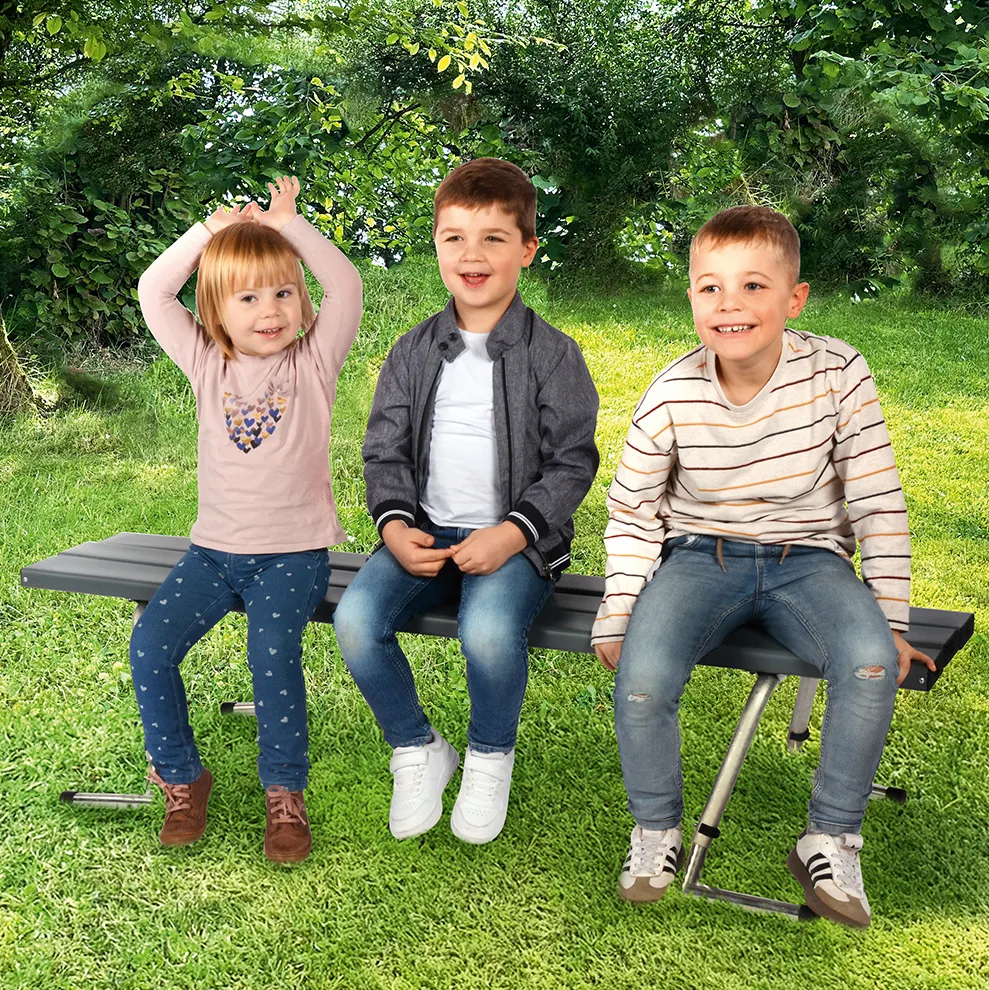 Højdejusterbar stabelbar bænk