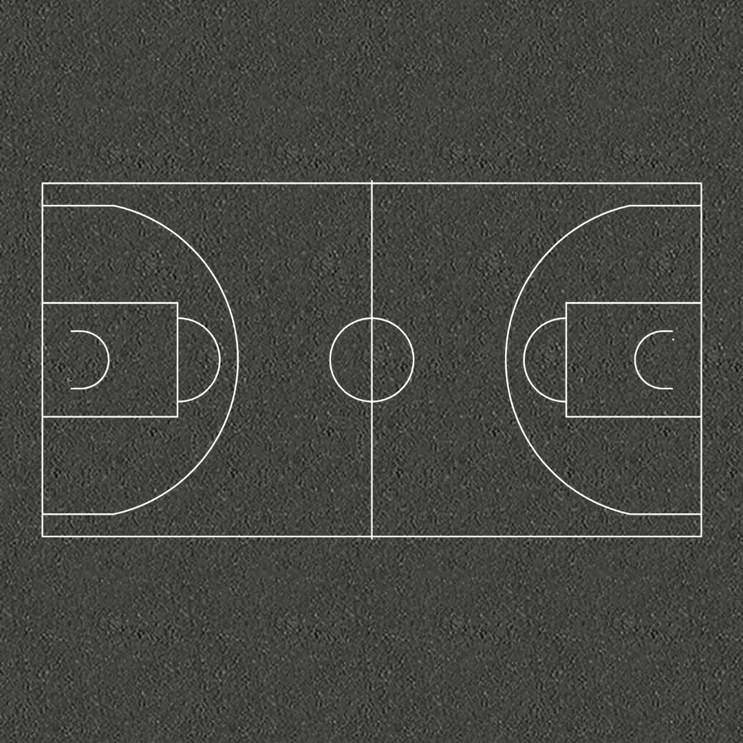 Opstregning med termoplast - Basketballbane