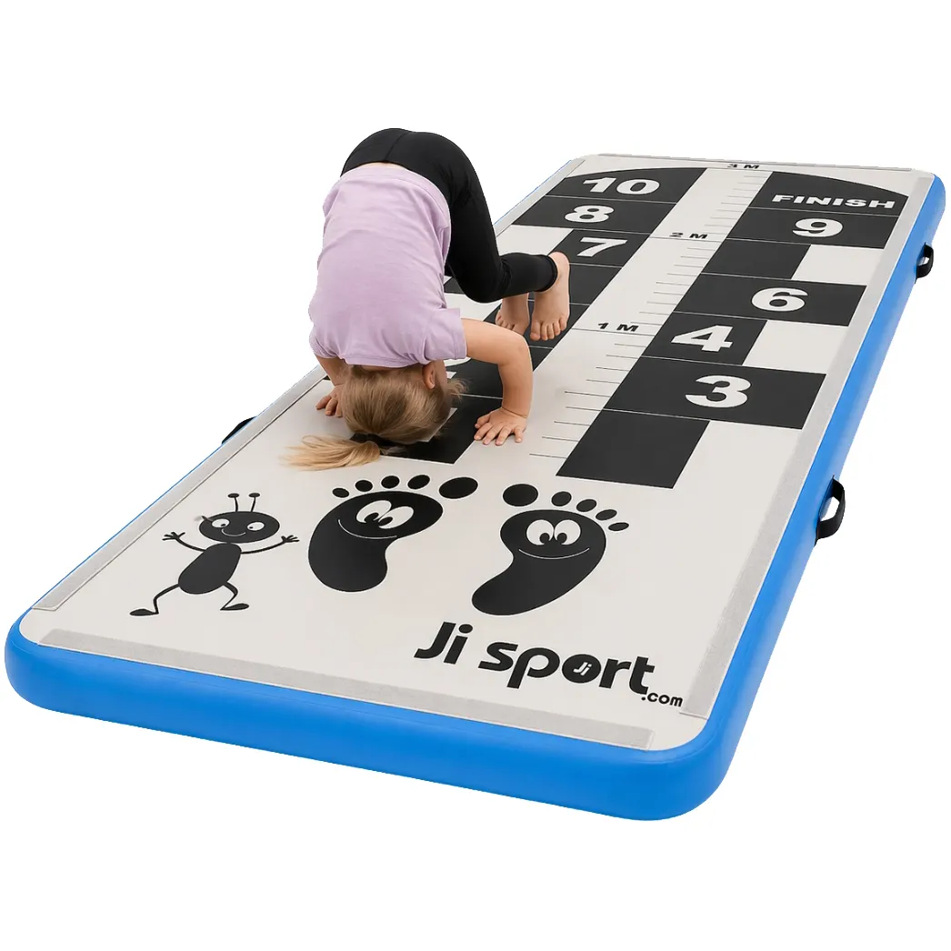 Airtrack ruutuhyppelyllä ja pituushypyllä