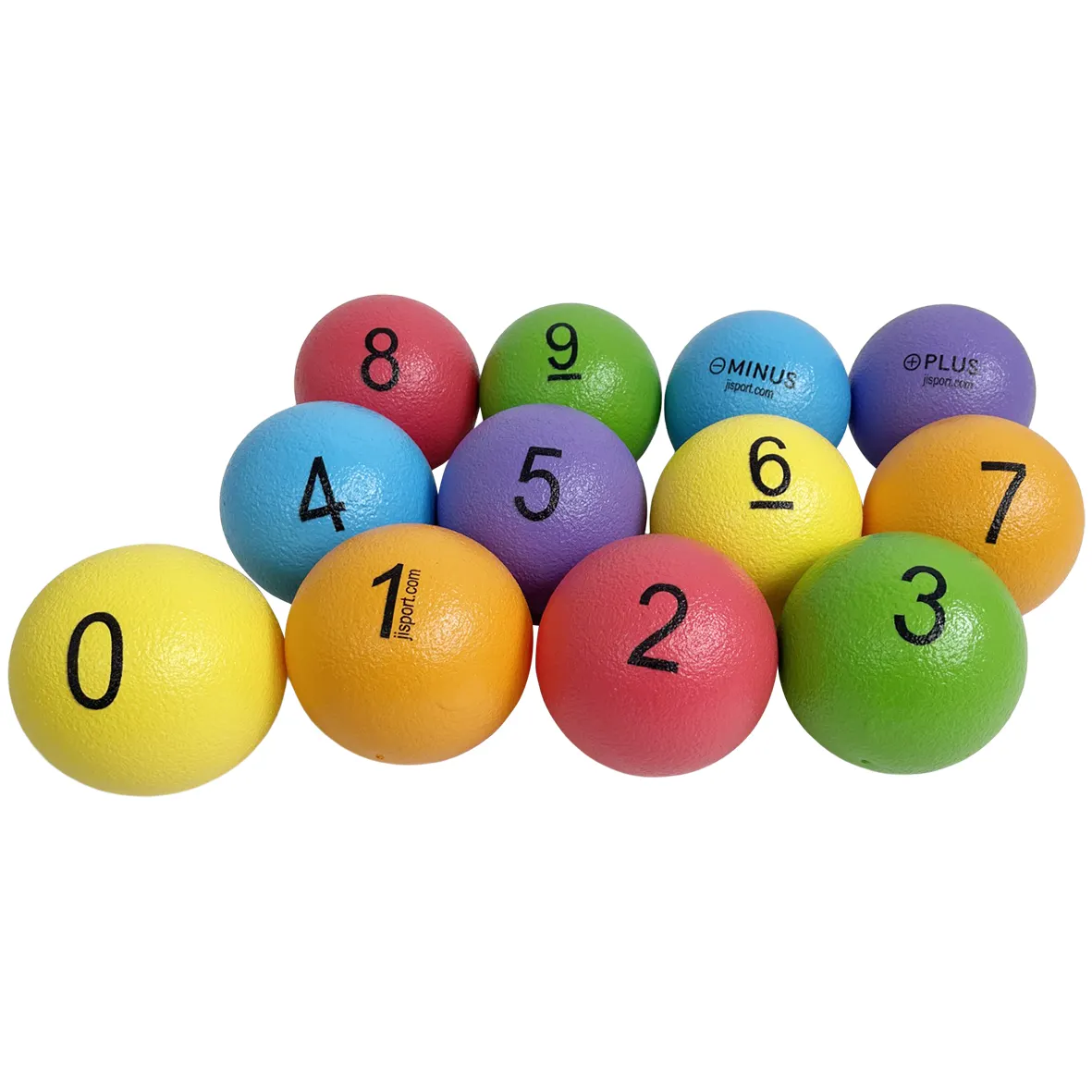 Vaahtopallot numeroilla ja laskumerkeillä