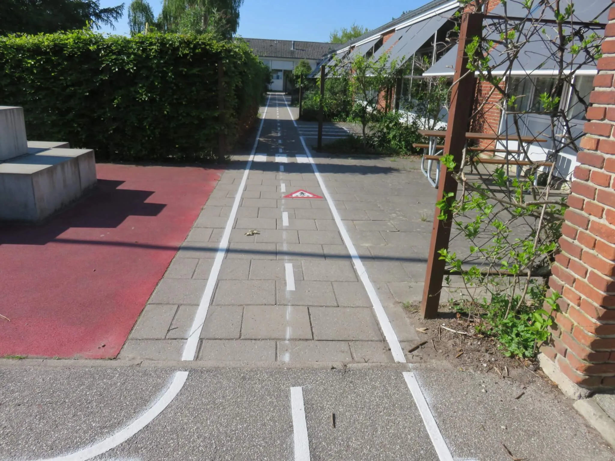 Cykelbane til opstregning på asfalt