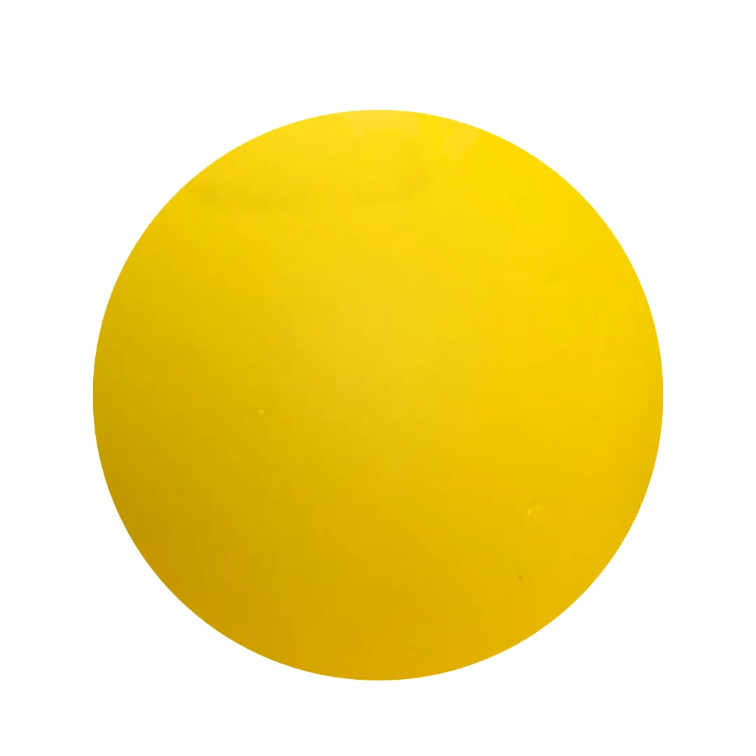 5 keltaista vaahtopalloa