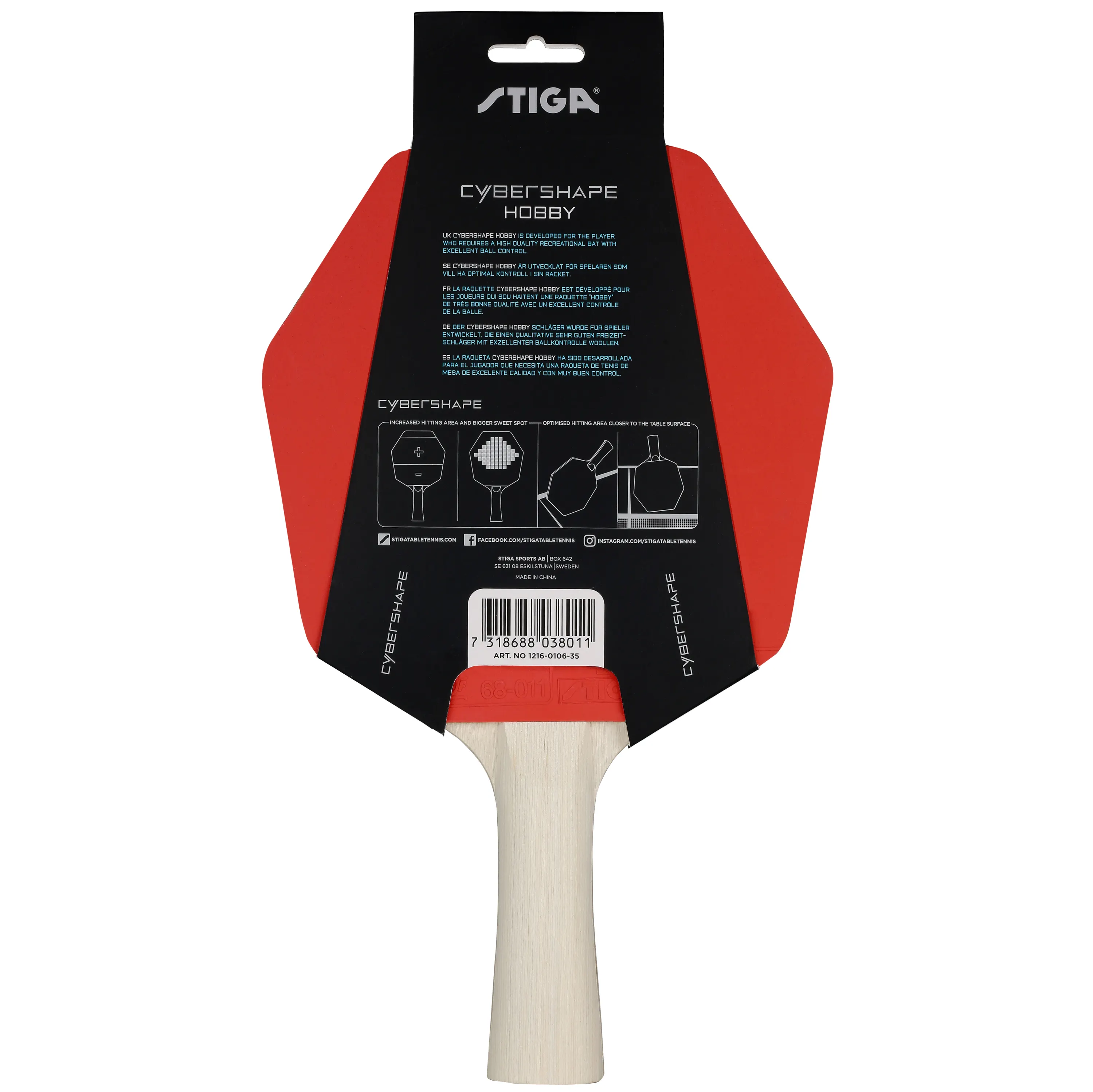 Stiga Cybershape Hobby bordtennisracket