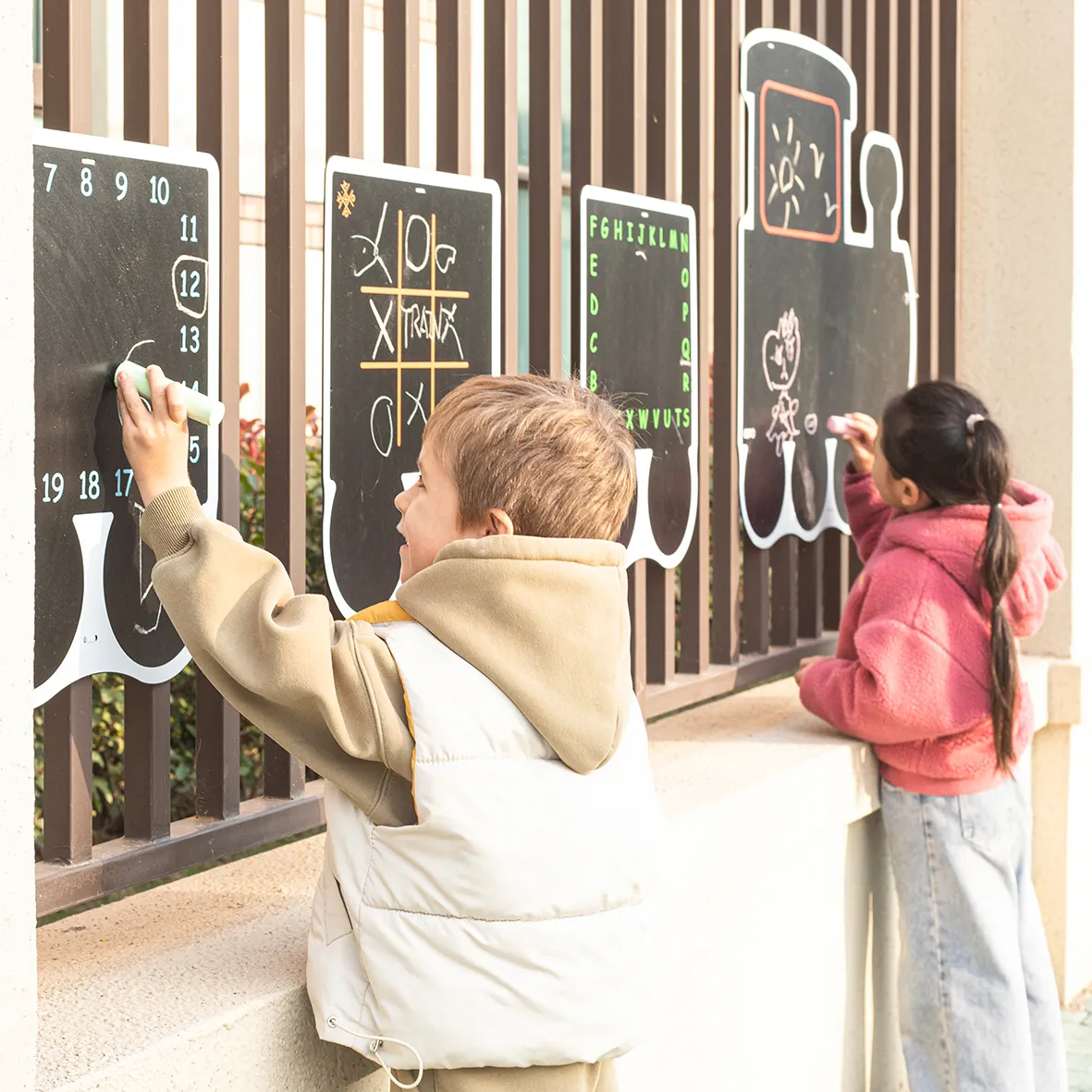 Utendørs krittavletog 4 stk