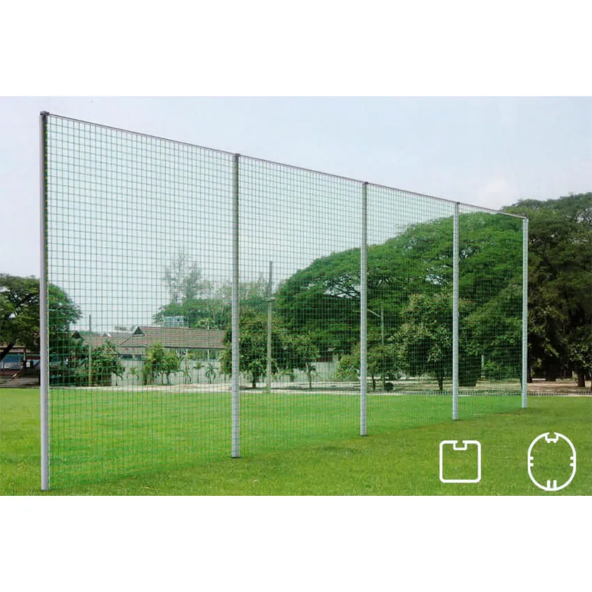 Sperrenett til fotballbane 20x5 m med stolper i forsterket ovale aluminiumsprofiler