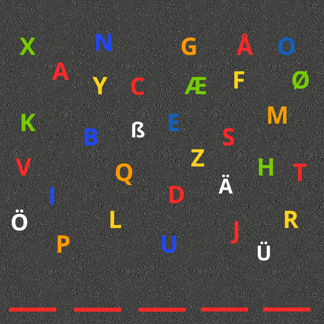 Lek på Strek - Bokstavbane