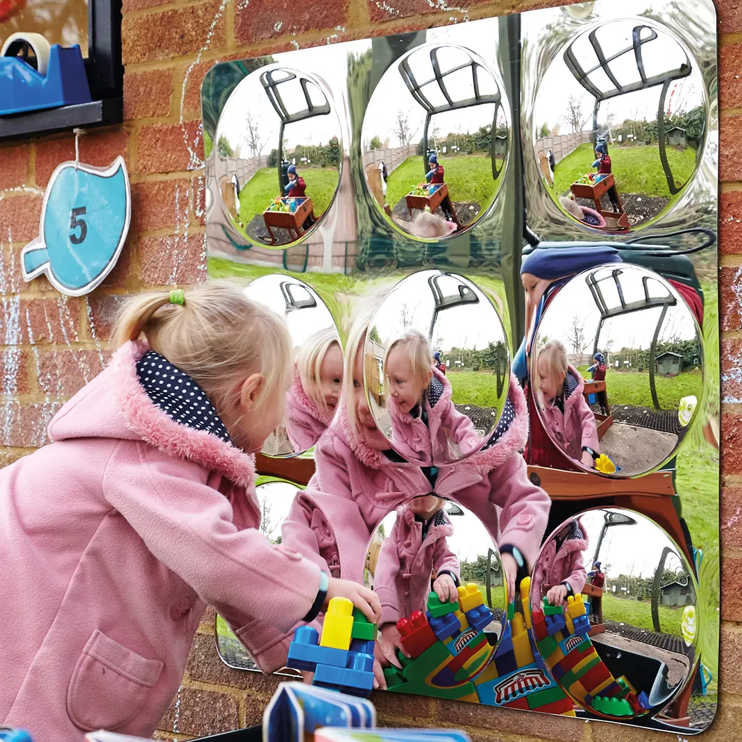 Stort konvekst speil