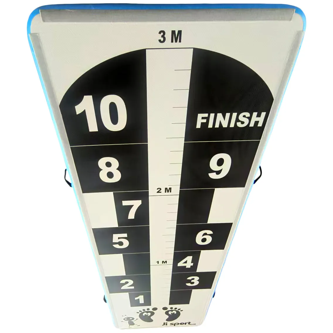 Airtrack med hoppruta och längdhopp