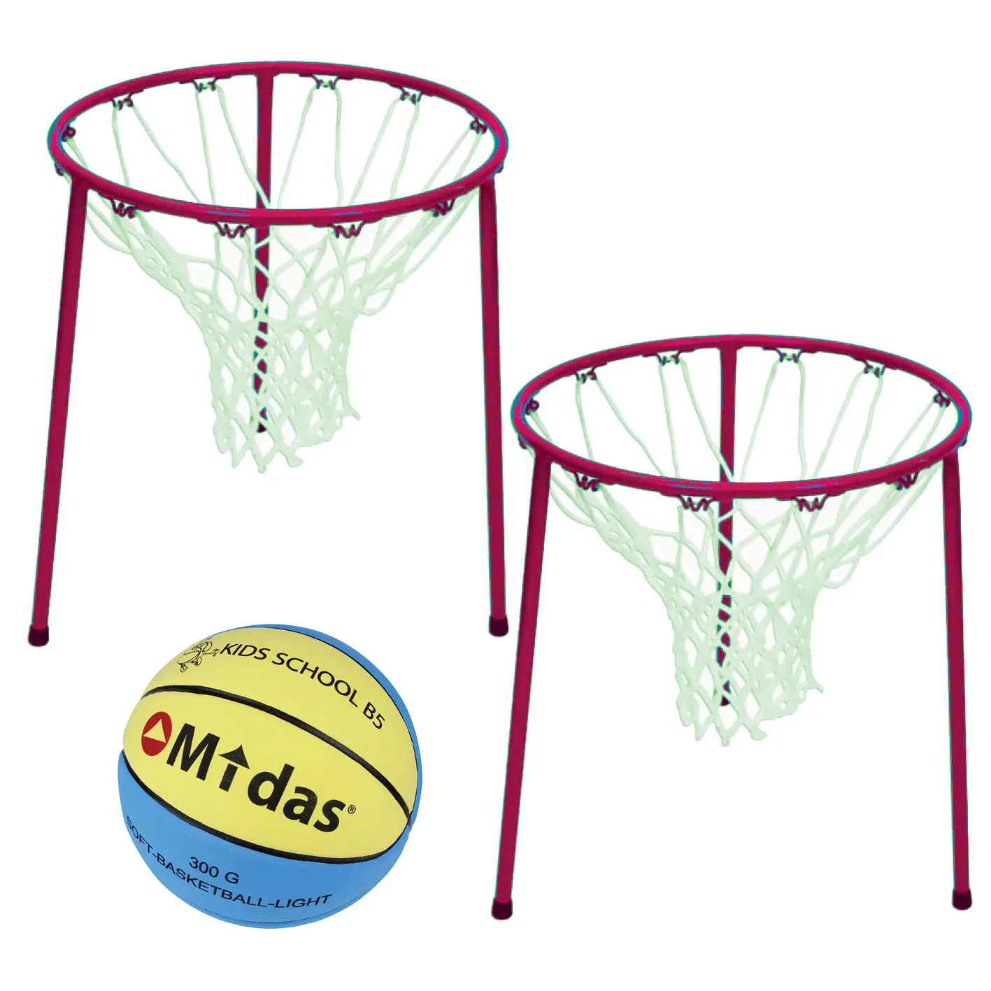 Basketbollpaket – 2 korgar inkl. nät och boll