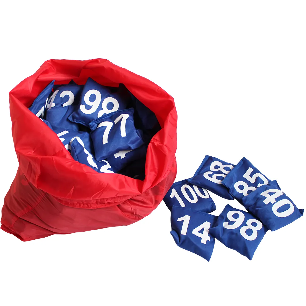 Ärtpåsar med tal 0-100