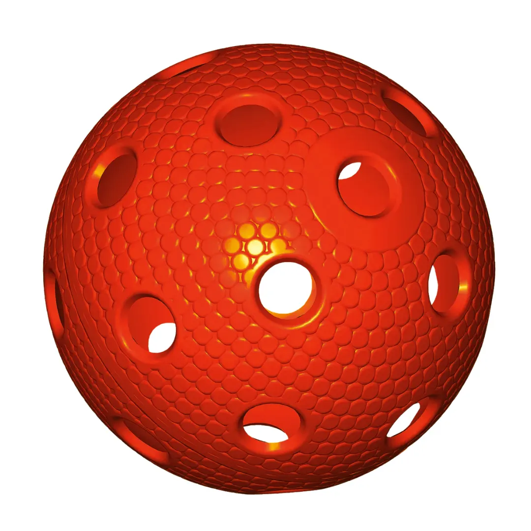 Innebandyboll i röd