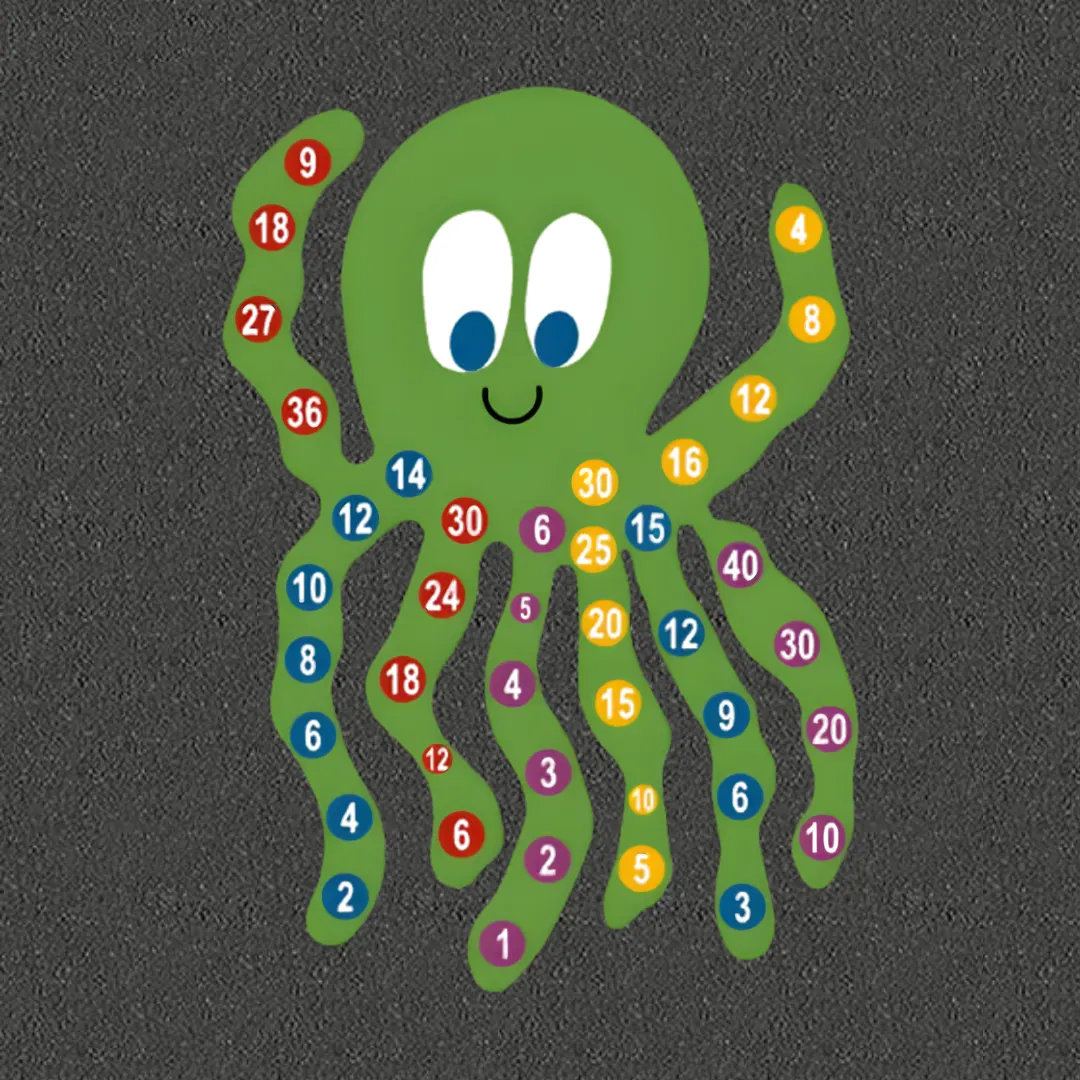Tabel blæksprutte i termoplast