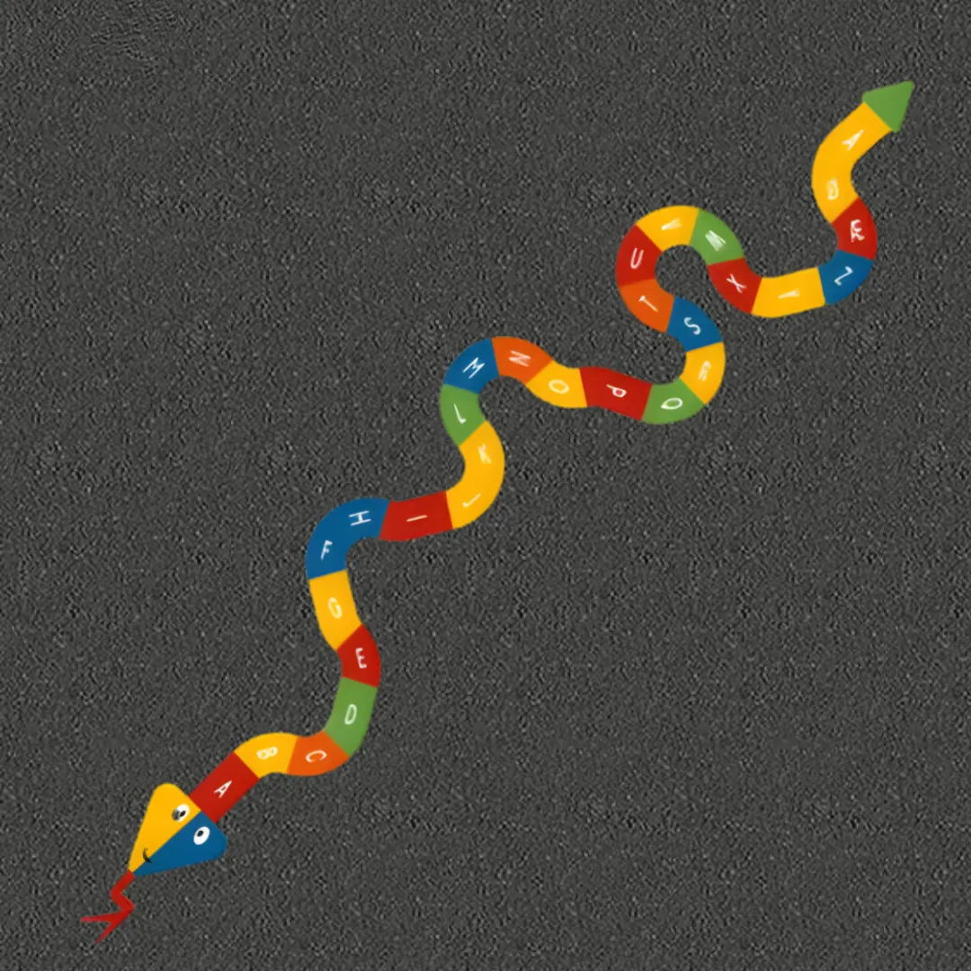 Stor alfabetslange i termoplast