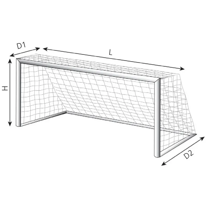 Nät til fotbollsmål str. 150 x 100 cm D60/60, 45 mm maskor
