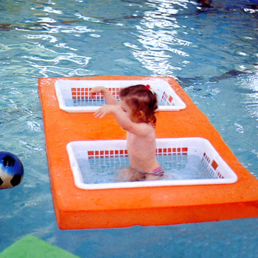 Dobbelt baby Aqua kurv måtte