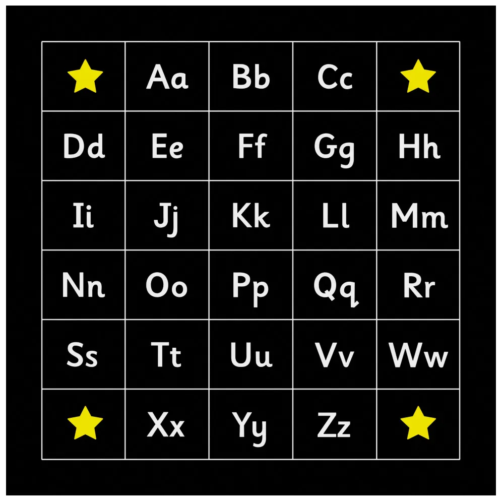 Udendørs Alfabettavle A-Z Udendørs Alfabettavle A-Z