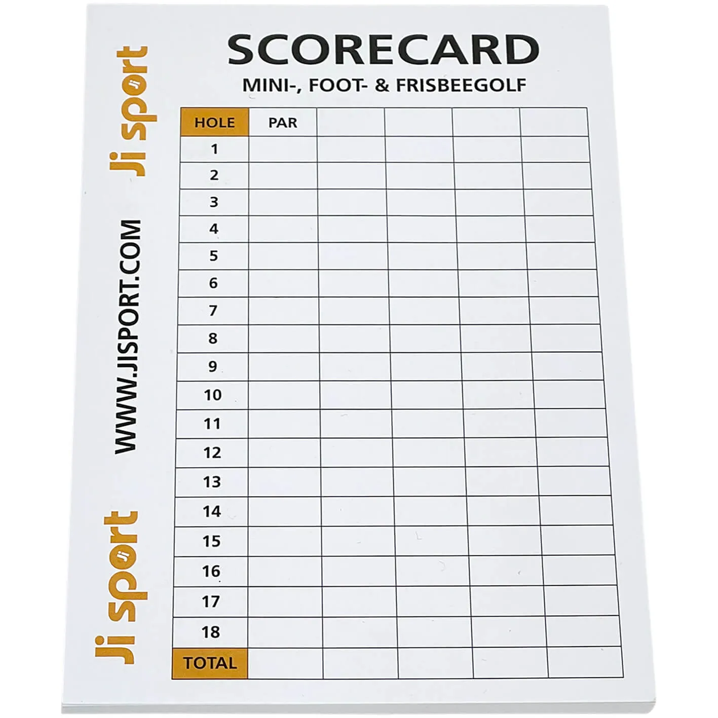 Scorekort til 9 baner