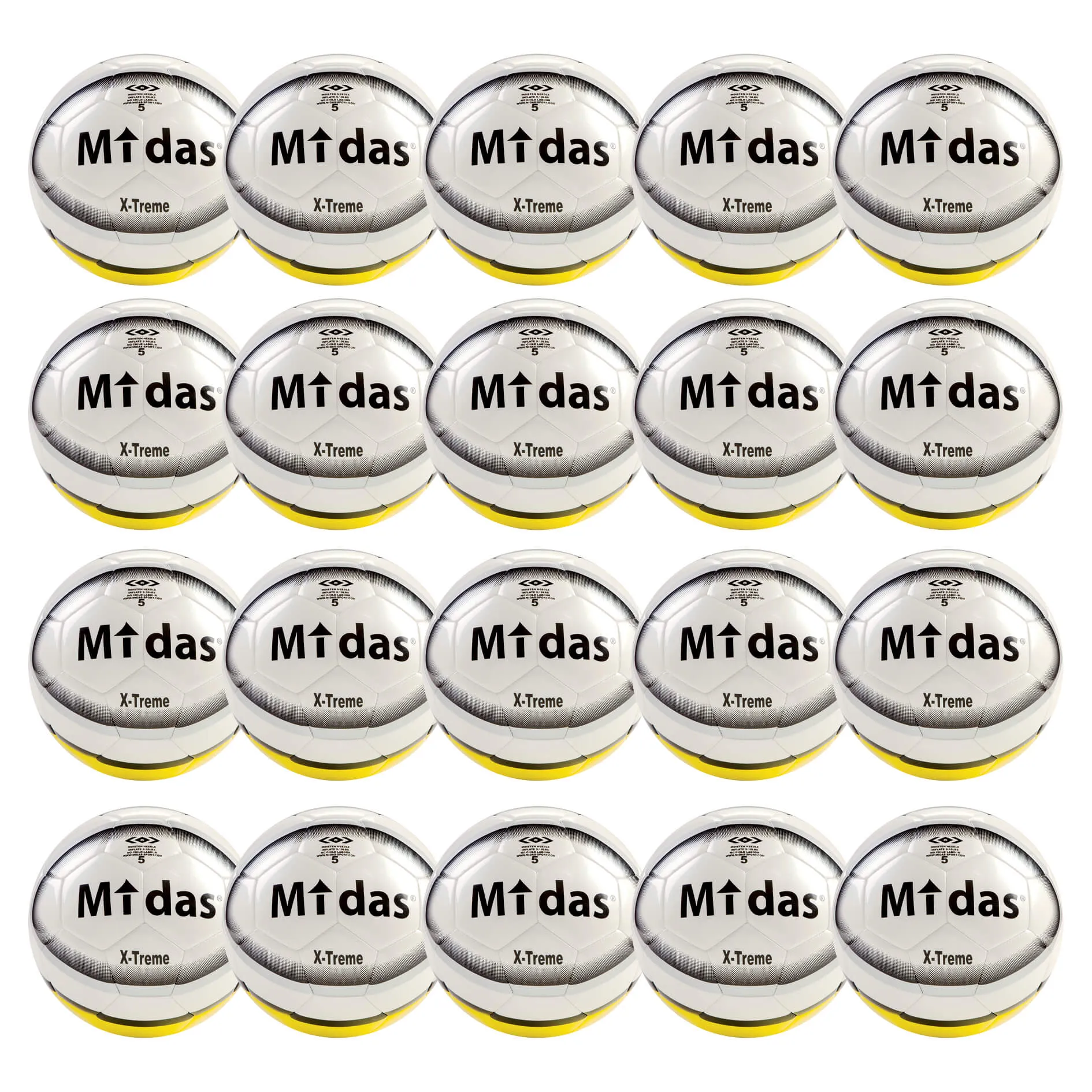 Midas X-treme fodboldpakke med 20 stk Midas X-treme fodboldpakke med 20 stk