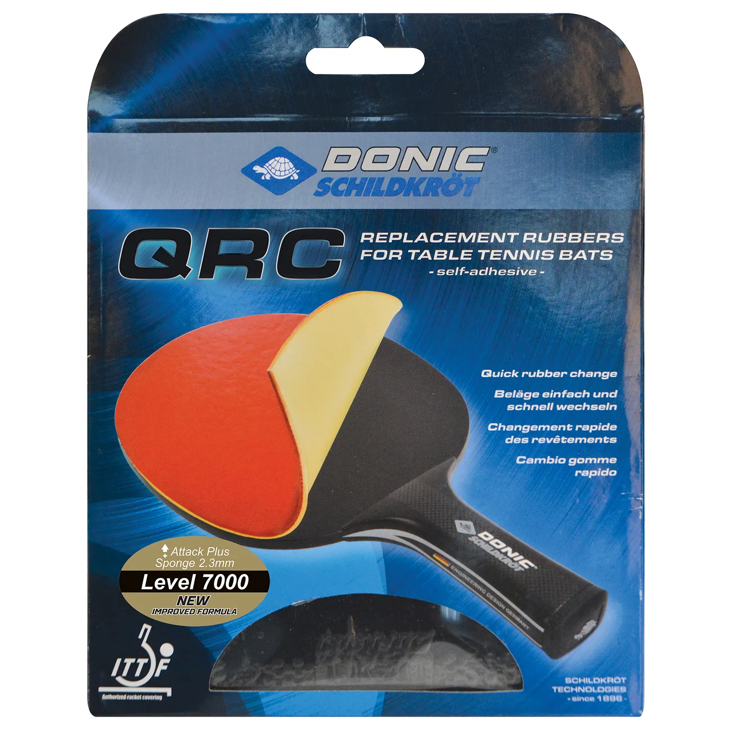 Donic Schildkröt QRC-system  gummibelægning