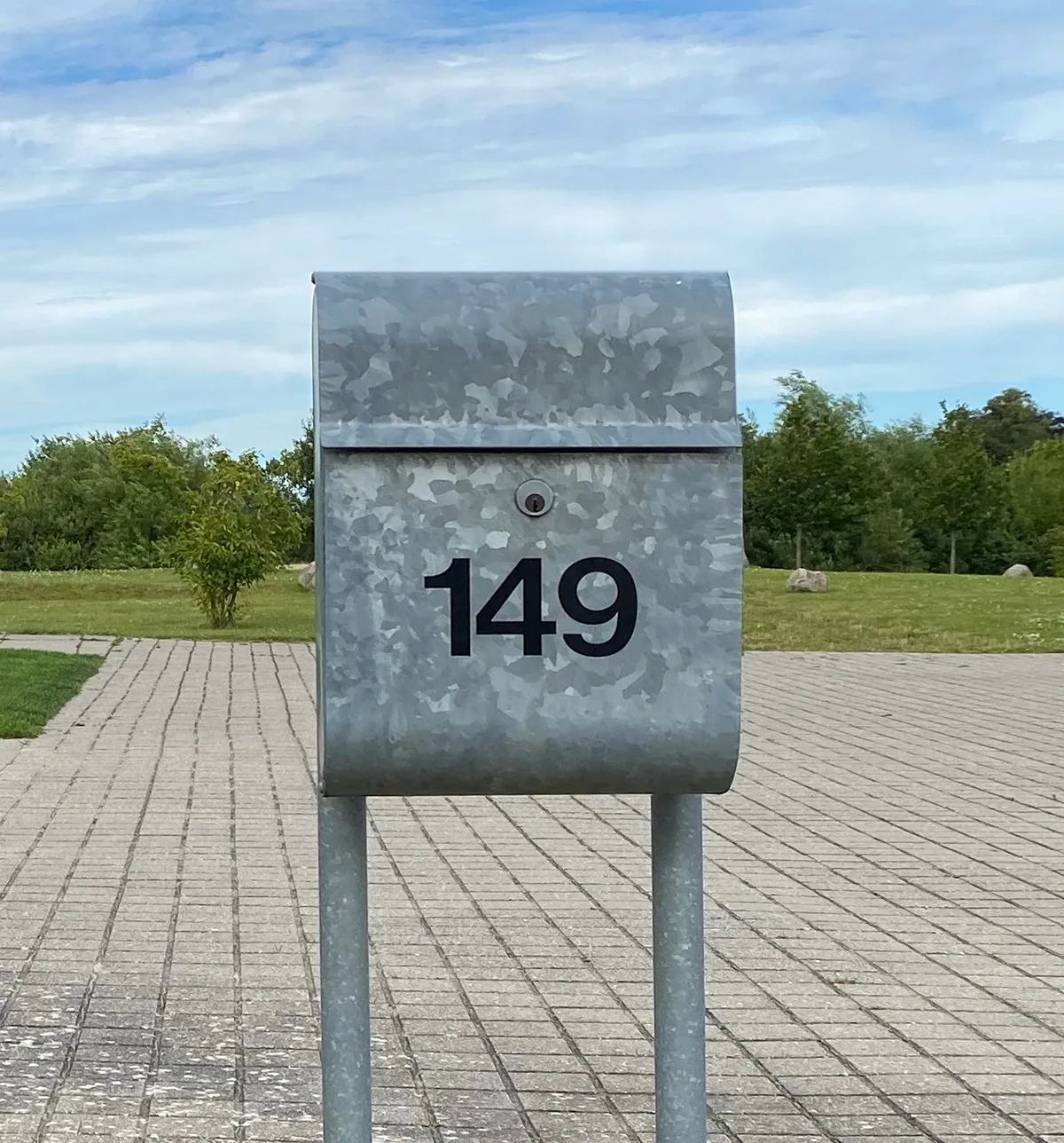 Friis og Moltke postkasse galvaniseret