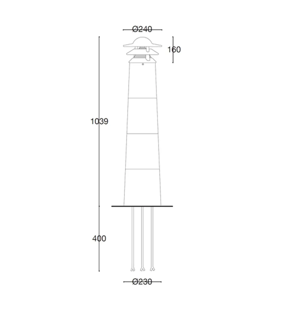LIGHTHOUSE L209 pullertlampe støbejern