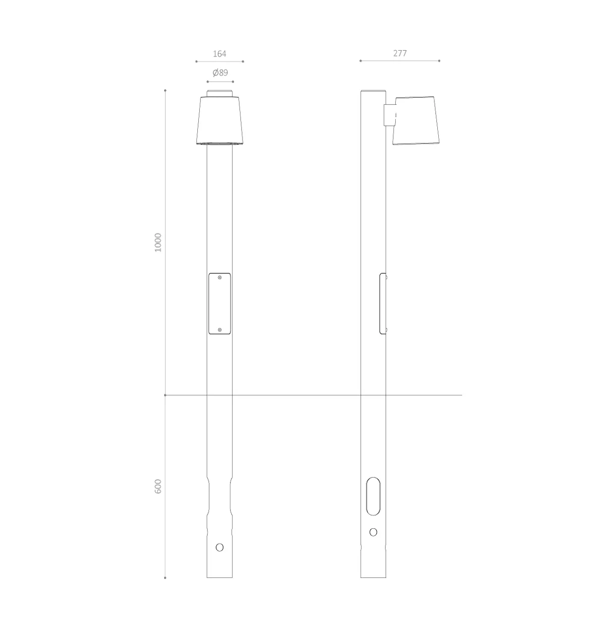 ANTO L1012 pullertlampe sort