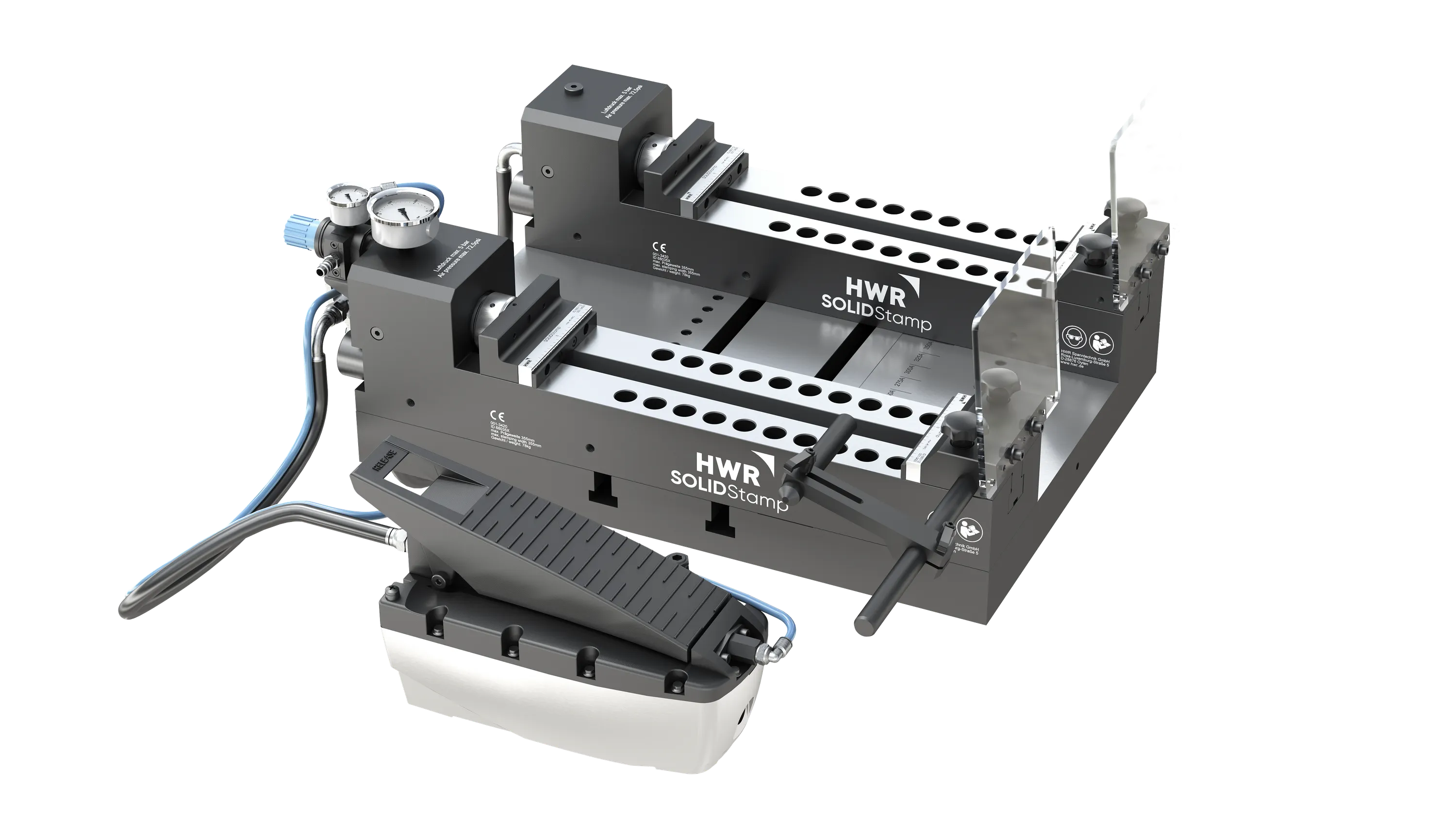 Additional extended stamping vice for