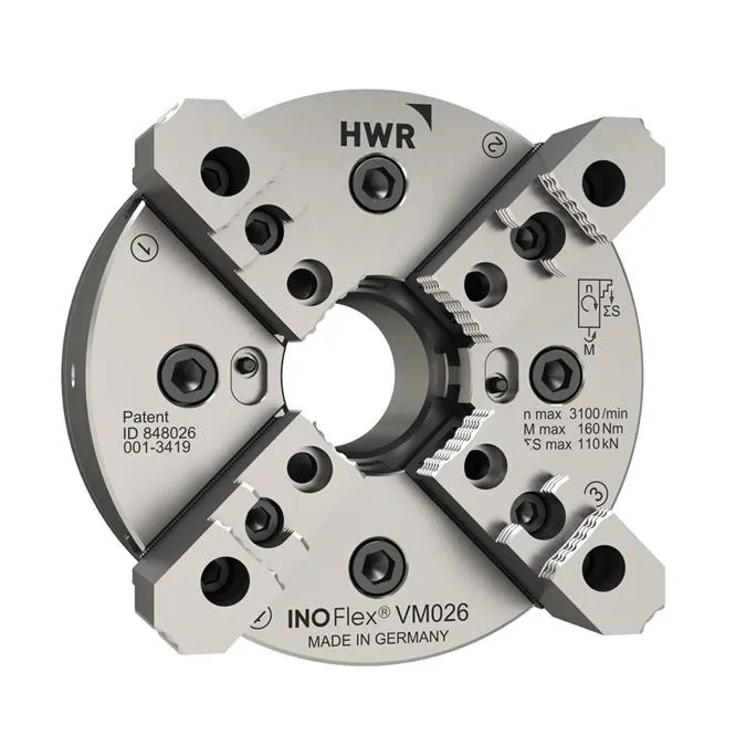 VM021, INOFlex® 4-jaw manual compensating-chuck