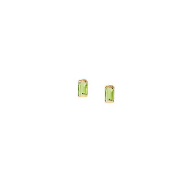 Heiring Square Ørestikkere Grøn Peridot 52-9-02FG