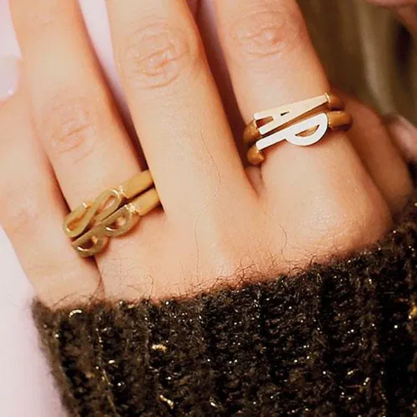 Heiring Initials Ring J Forgyldt 52-4-10FG 