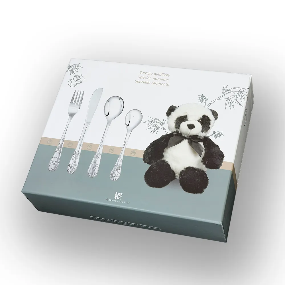Nordahl Andersen Rustfrit stål bestik m. panda inkl. bamse 93002527001