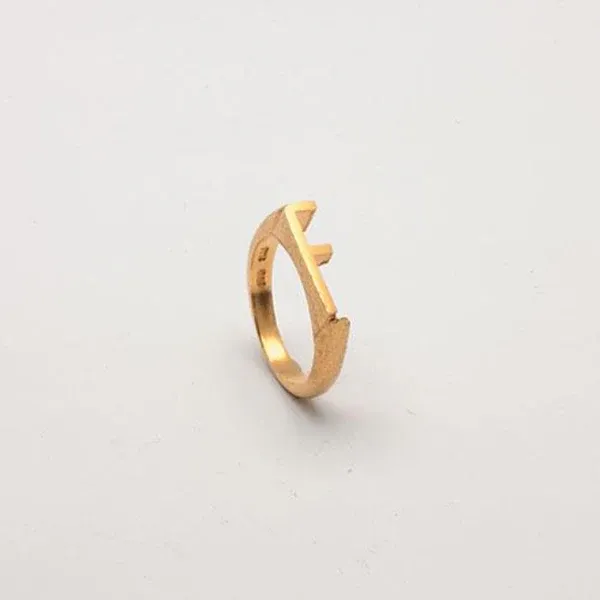 Heiring Initials Ring F Forgyldt 52-4-06FG