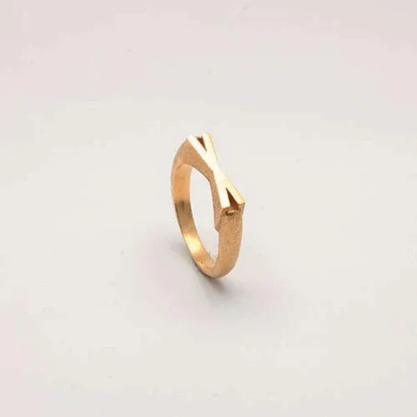 Heiring Initials Ring X Forgyldt 52-4-24FG