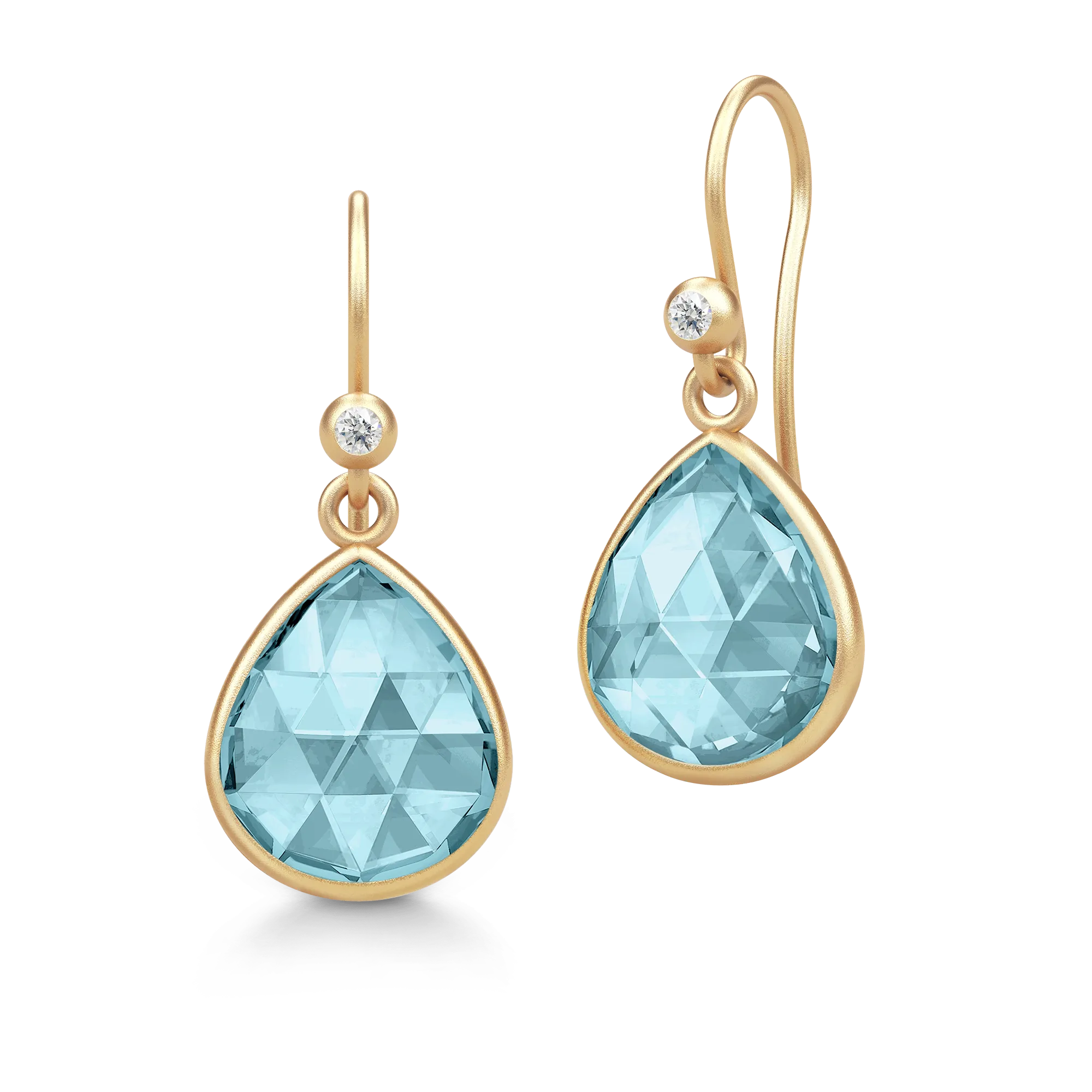 Julie Sandlau Lea Øreringe Aqua Blue HKS749GDAQBLUCRCZ