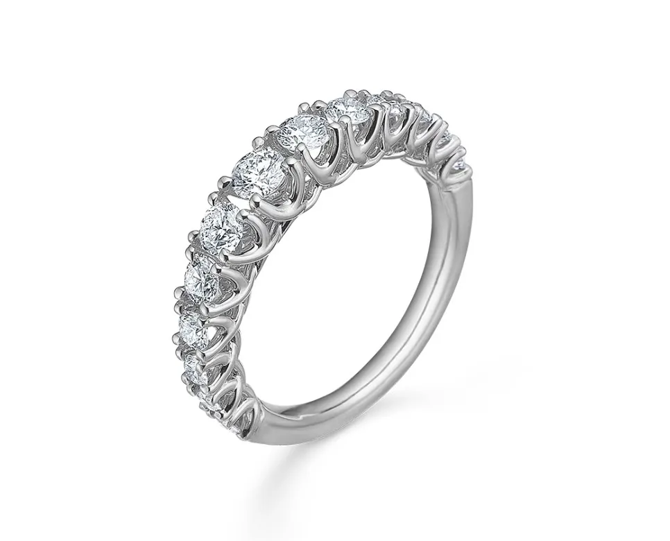 Mads Z CROWN Princess Ring 14 kt. hvidguld m. 1,00 ct diamant 1641999