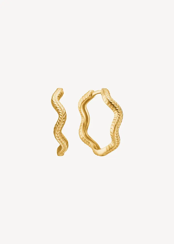 Carré Wave Hoops Forgyldt FH 4525 2cm