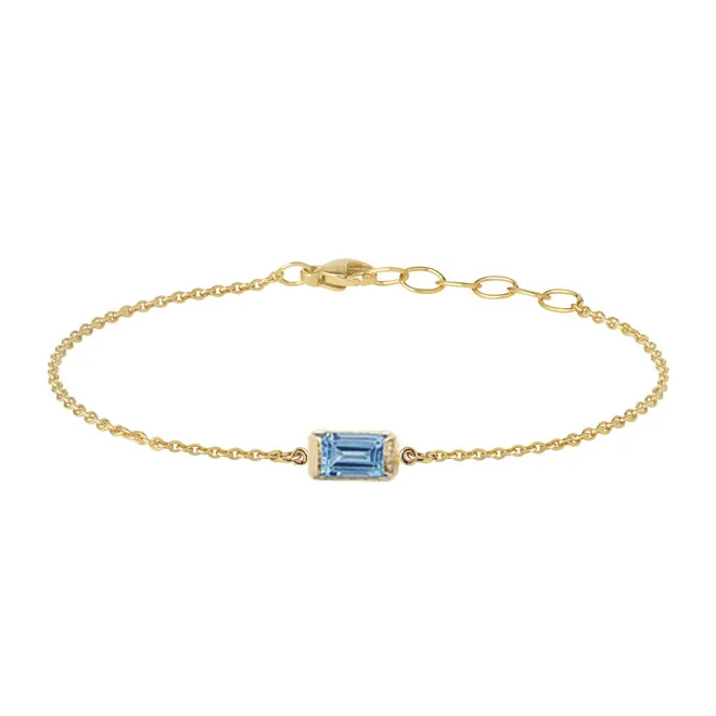 Heiring Square Armbånd Blå Topas 29-9-95