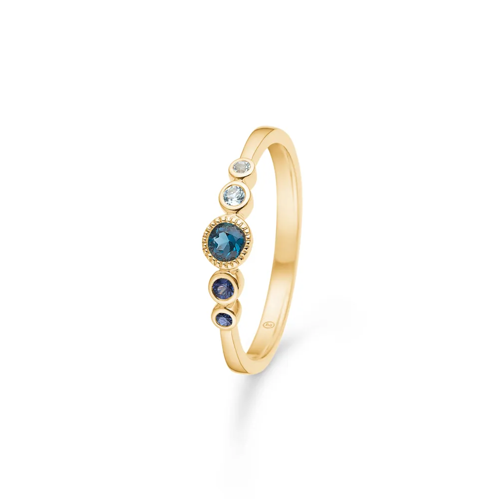 Mads Z Blue Poetry Ring 14kt. 1546181