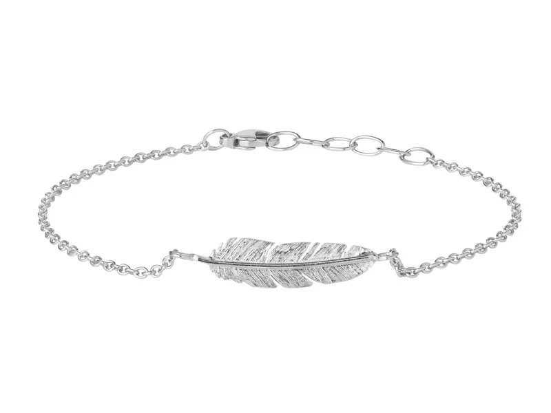 Heiring Fjer Armbånd Rhodineret 51-5-87RH